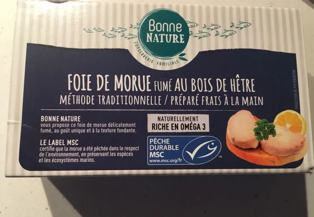 Foie de morue fume au bois de hêtre