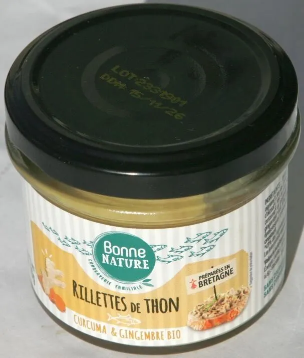 Rillettes de thon, curcuma et gingembre bio