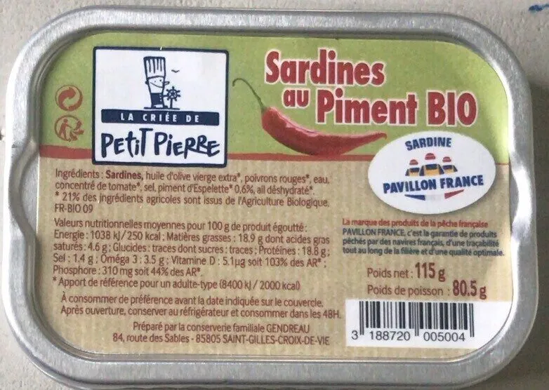 Sardines au Piment BIO