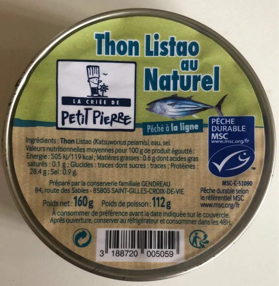 Thon Listao au Naturel