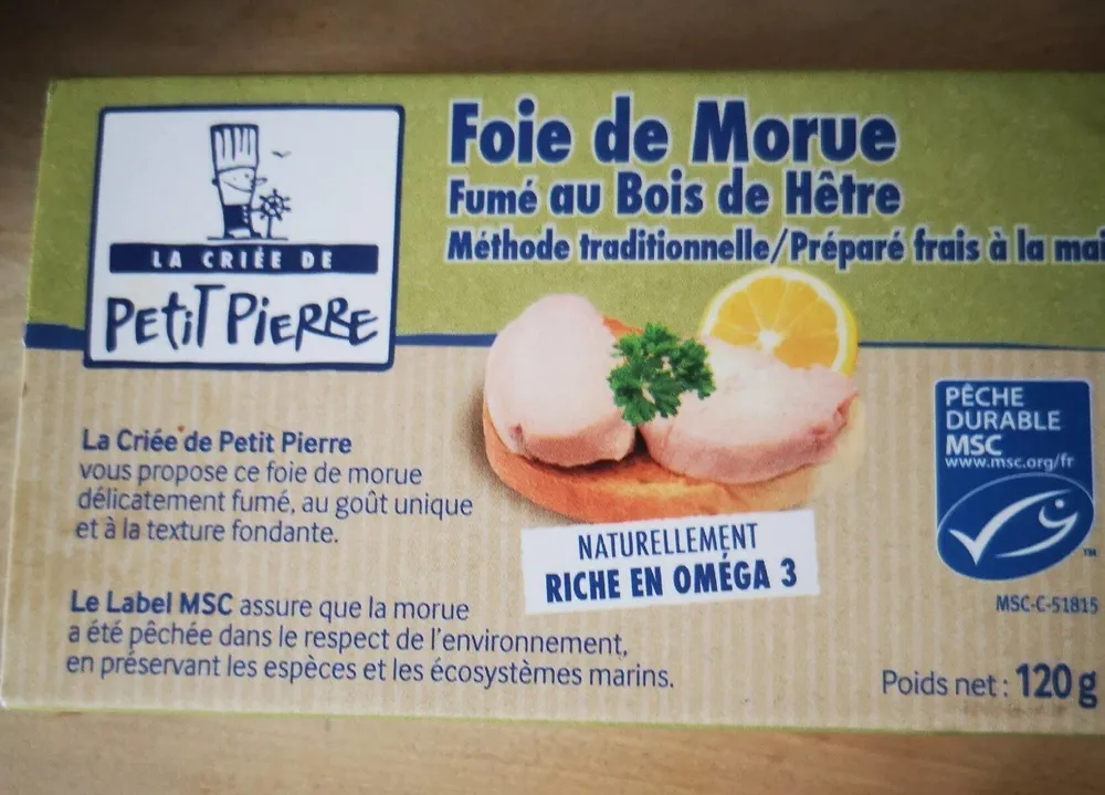 Foie de morue fumé au bois de hêtre