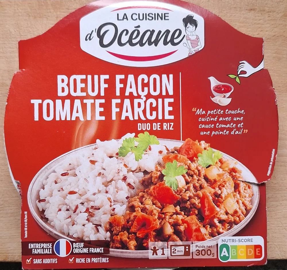 Boeuf façon tomate farcie duo de riz