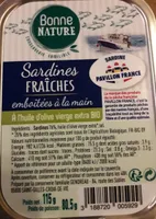 Sardines fraiches à l'huile d'olive vierge extra bio