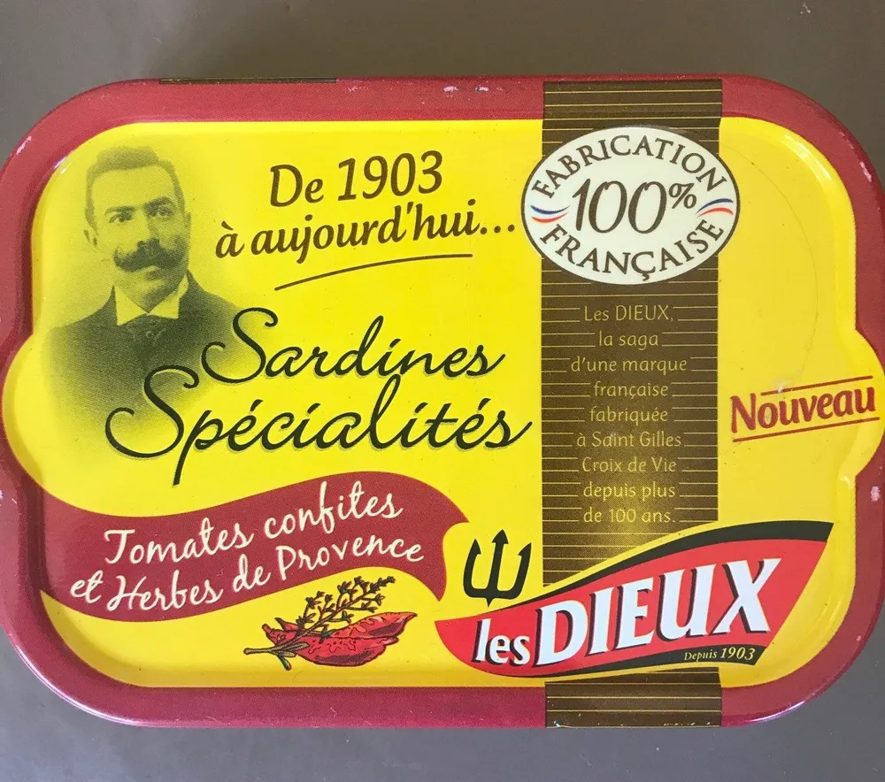 Sardines specialites tomates confites