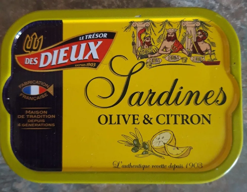 Sardines Oli / Citron 3X1 / 6 Les Dieux