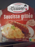 Saucisse grille purée de pomme de terre