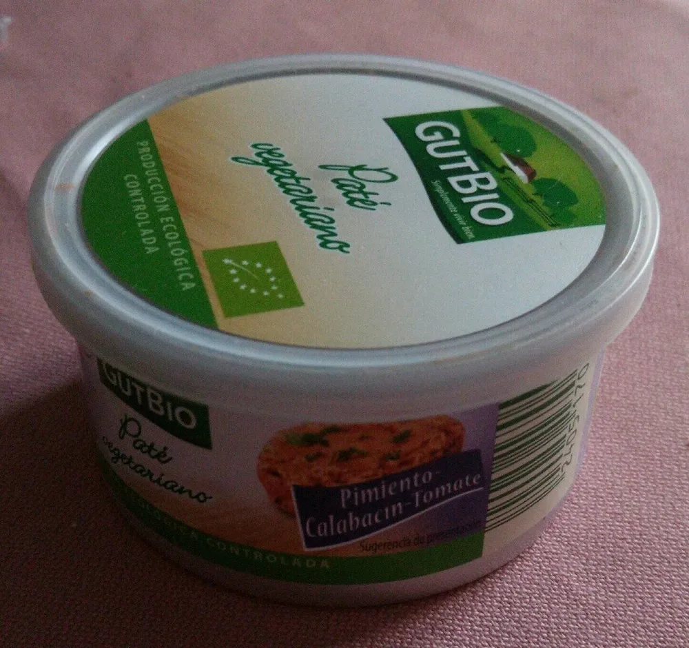 Paté vegetariano pimiento calabacín y tomate