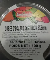 Cubes d'écorce de citron
