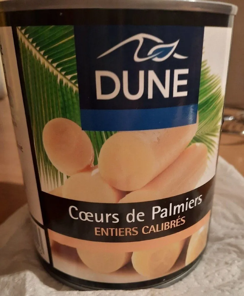 Cœurs de palmiers entiers calibrés