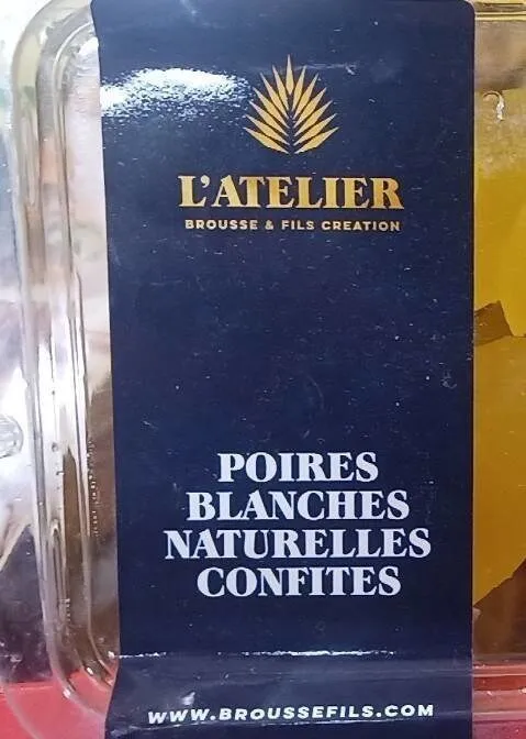 Poires blanches naturelles confites
