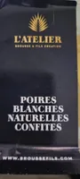 Poires blanches naturelles confites