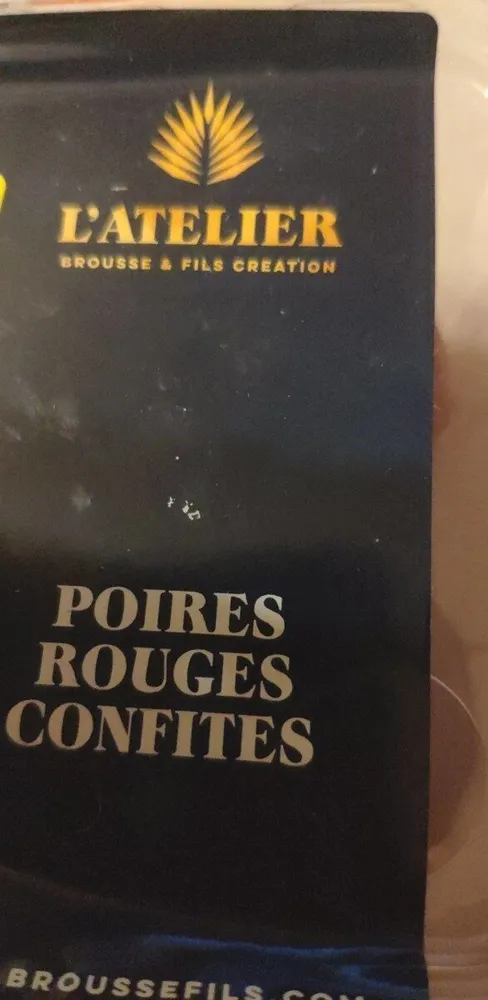 Poires rouges confites