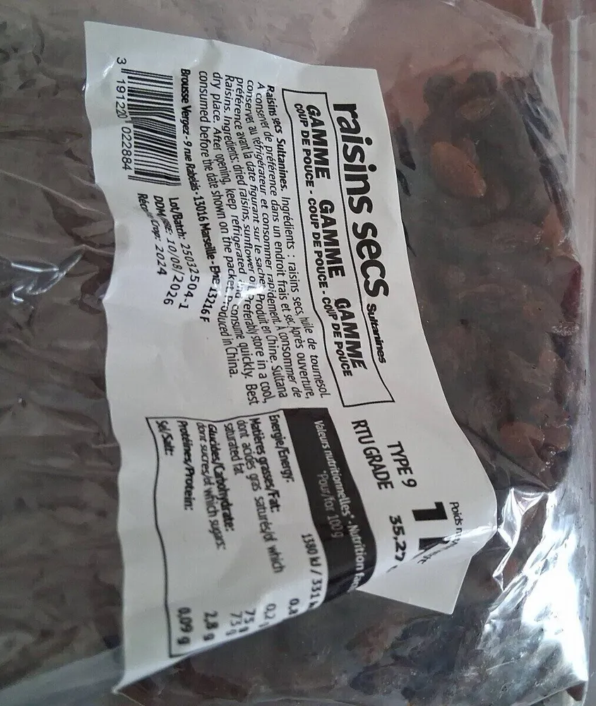 Raisins secs