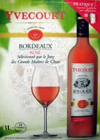 Bordeaux rosé Appellation Bordeaux Contrôlée Yvecourt
