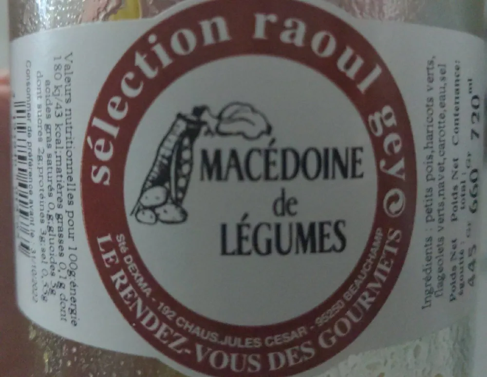 Macédoine de légumes