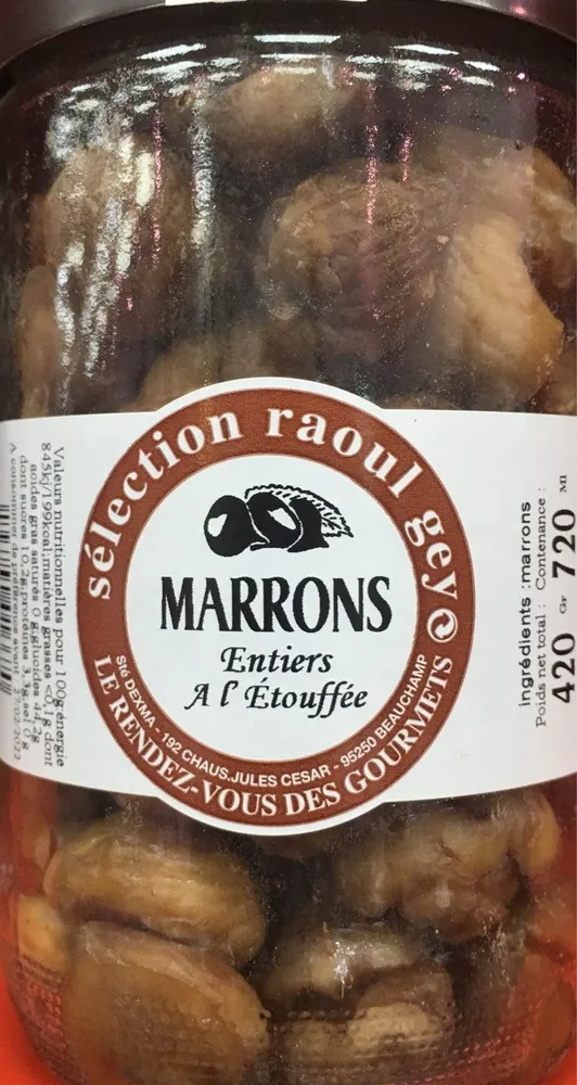 Marrons entiers à l’étouffée