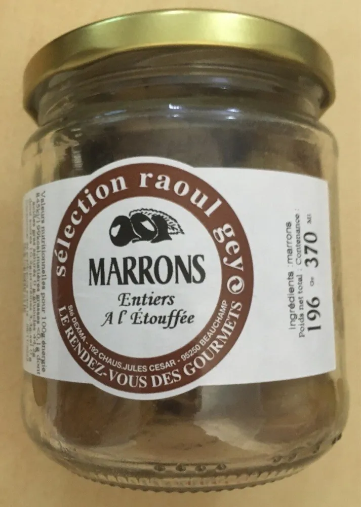 Marrons entiers à l'étouffée