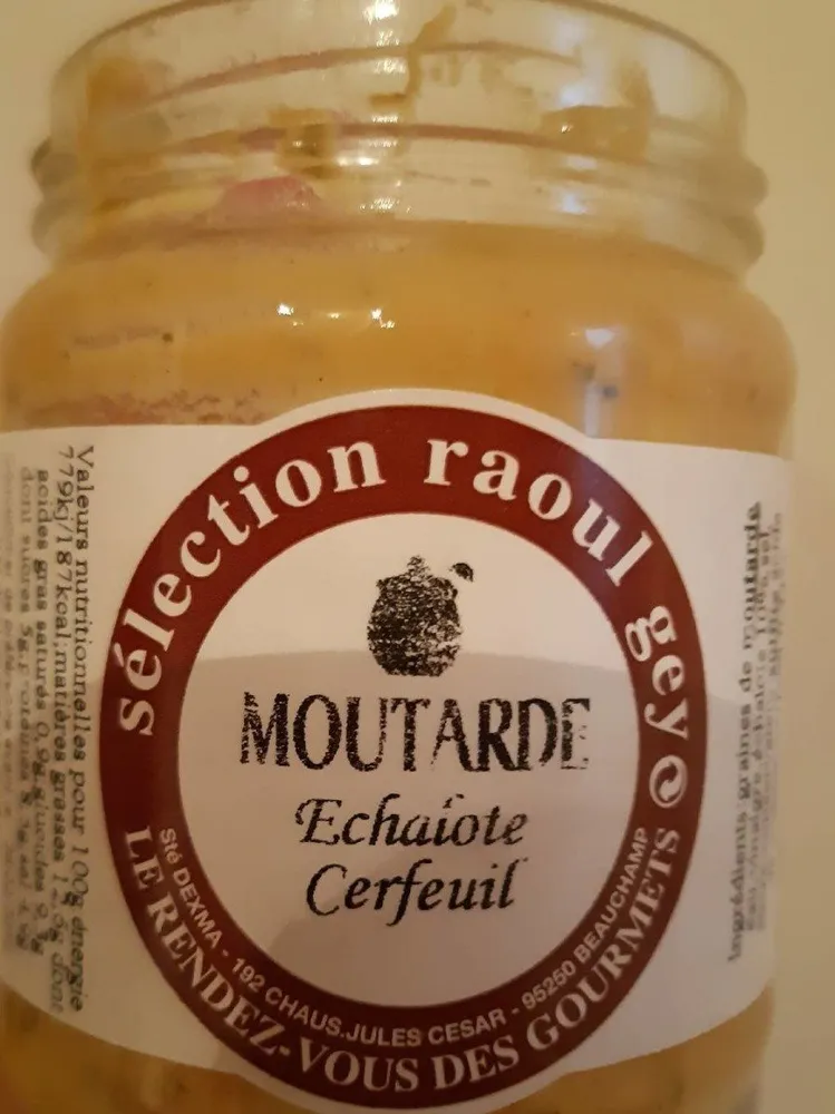 Moutarde échalote cerfeuil