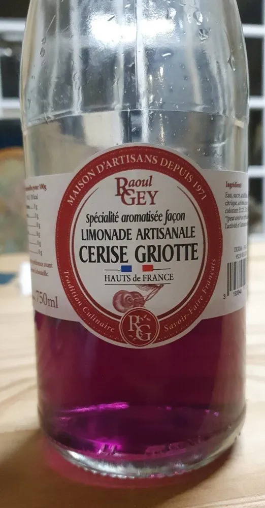 limonade artisanale Cerise griotte