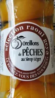 Oreillons de pêche au sirop léger