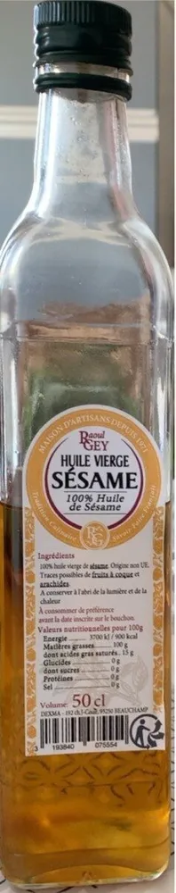huile vierge sésame