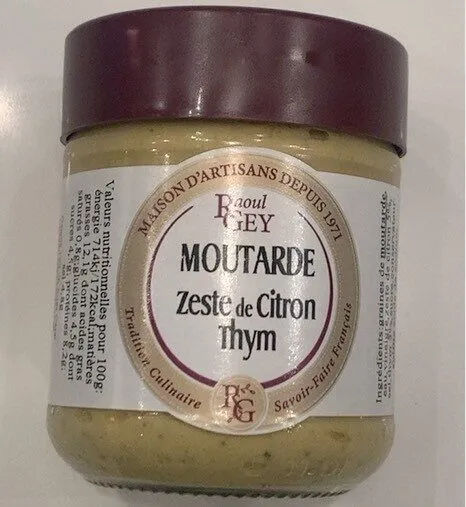 Moutarde Zeste de citron thym