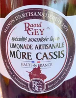 Limonade artisanale mûre cassis