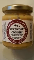 Pâte de citron confit et gingembre
