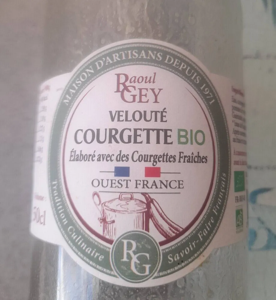 Velouté de courgettes bio