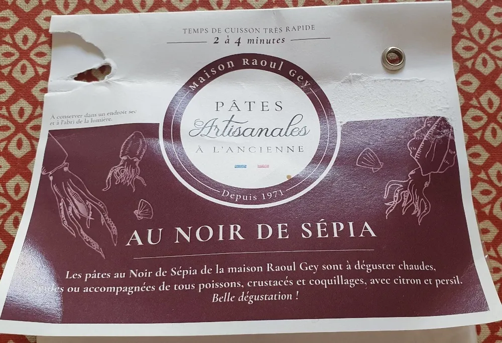 Pâtes Artisanales au Noir de Sepia