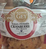 Tuiles patissières Cranberry Pur Beurre