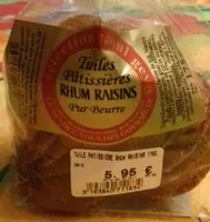 Tuilles Pâtisserie Rhum Raisin