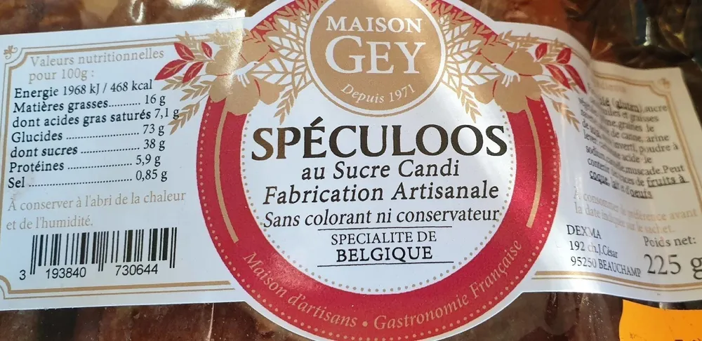 Speculoos au sucre candi