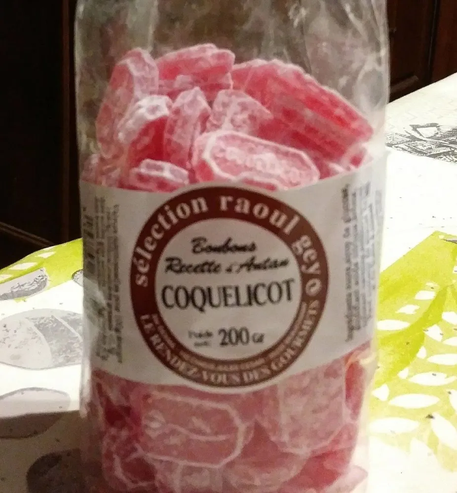 Bonbons recette d'antan coquelicot