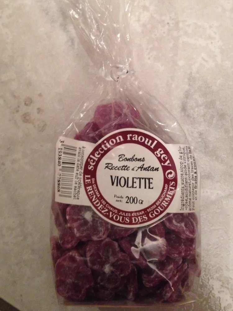 Bonbon recette d'antan violette