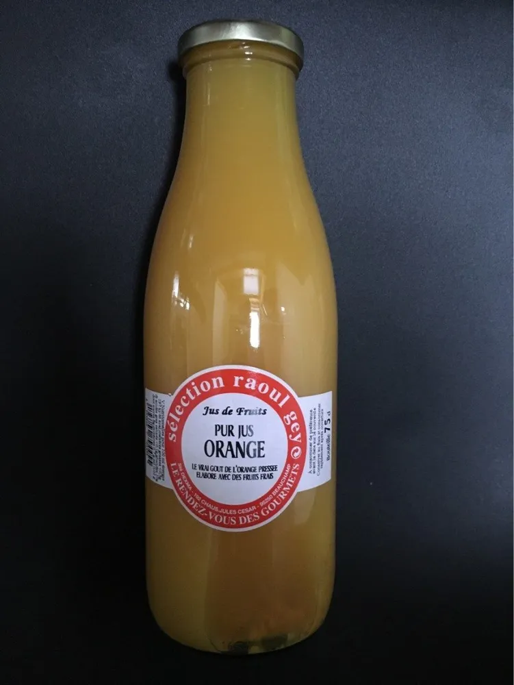 Jus de fruit orange