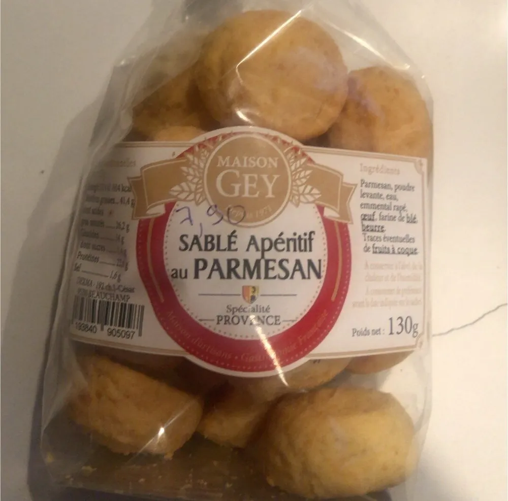 Sablé apéritif au parmesan