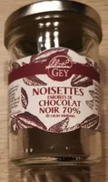 Noisettes enrobées de chocolat noir 70