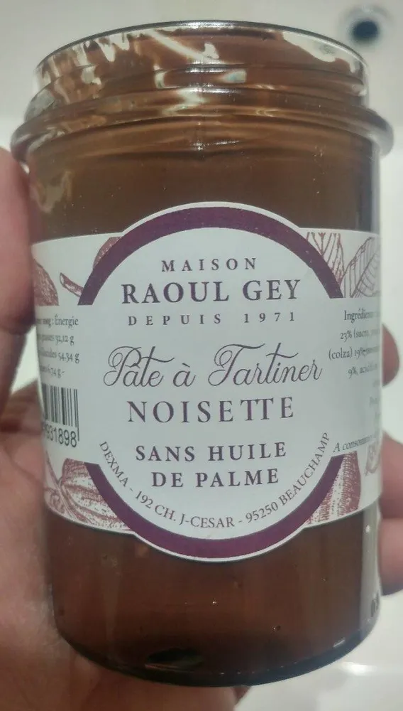 Pâte à tartiner noisette