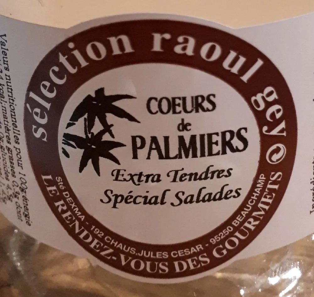 Coeurs de palmiers