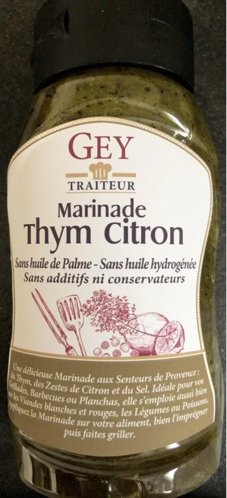 Marinade Thym Citron