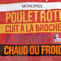 Poulet rôti cuit à la broche