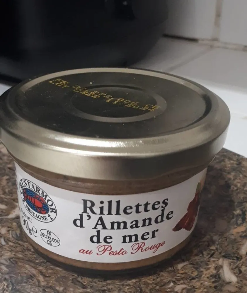 rillettes d amande de mer au pesto rouge