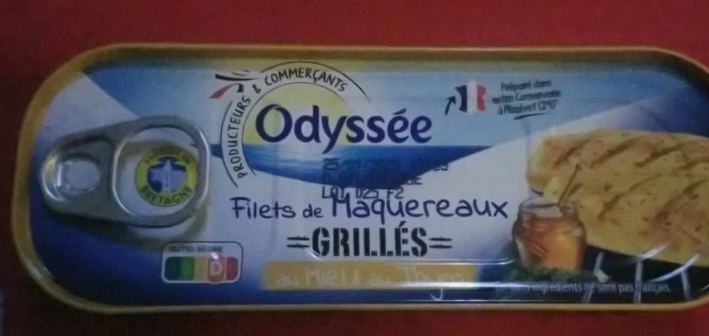 Filet de maquereau grillé au miel et au thym