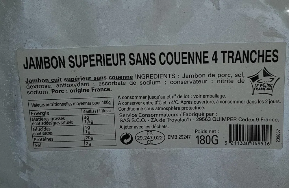Jambon supérieur