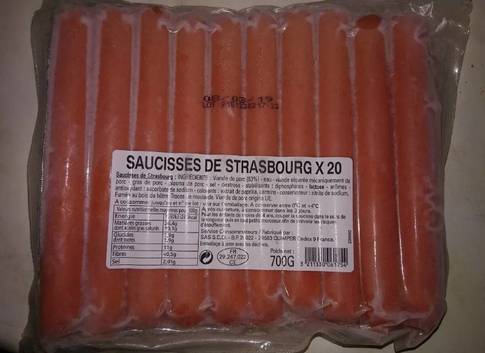 Saucisses de Strasbourg x20