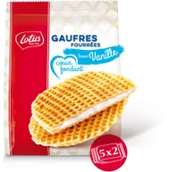 LOTUS Gaufres Fourrées cœur fondant saveur Vanille 310g (5x2p)