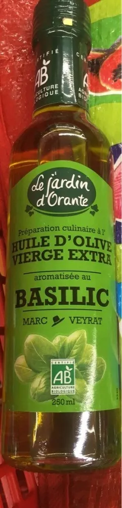 Huile olive au basilic