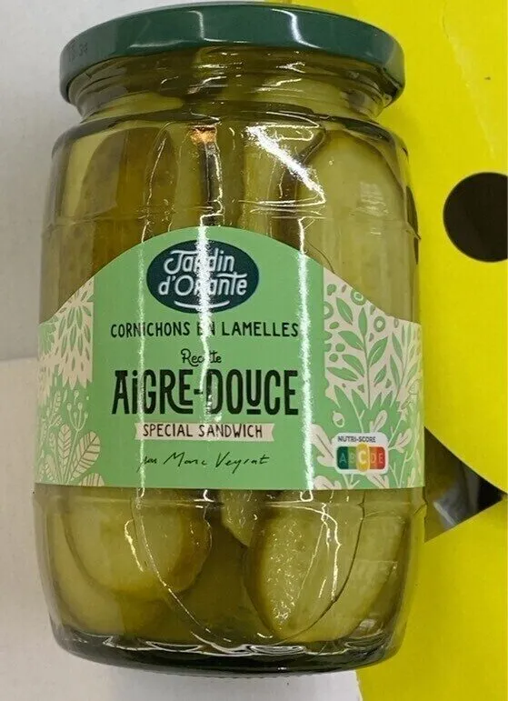 Cornichons en lamelles aigre-doux