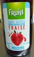 Boisson concentrée à diluer avec édulcorants fraise